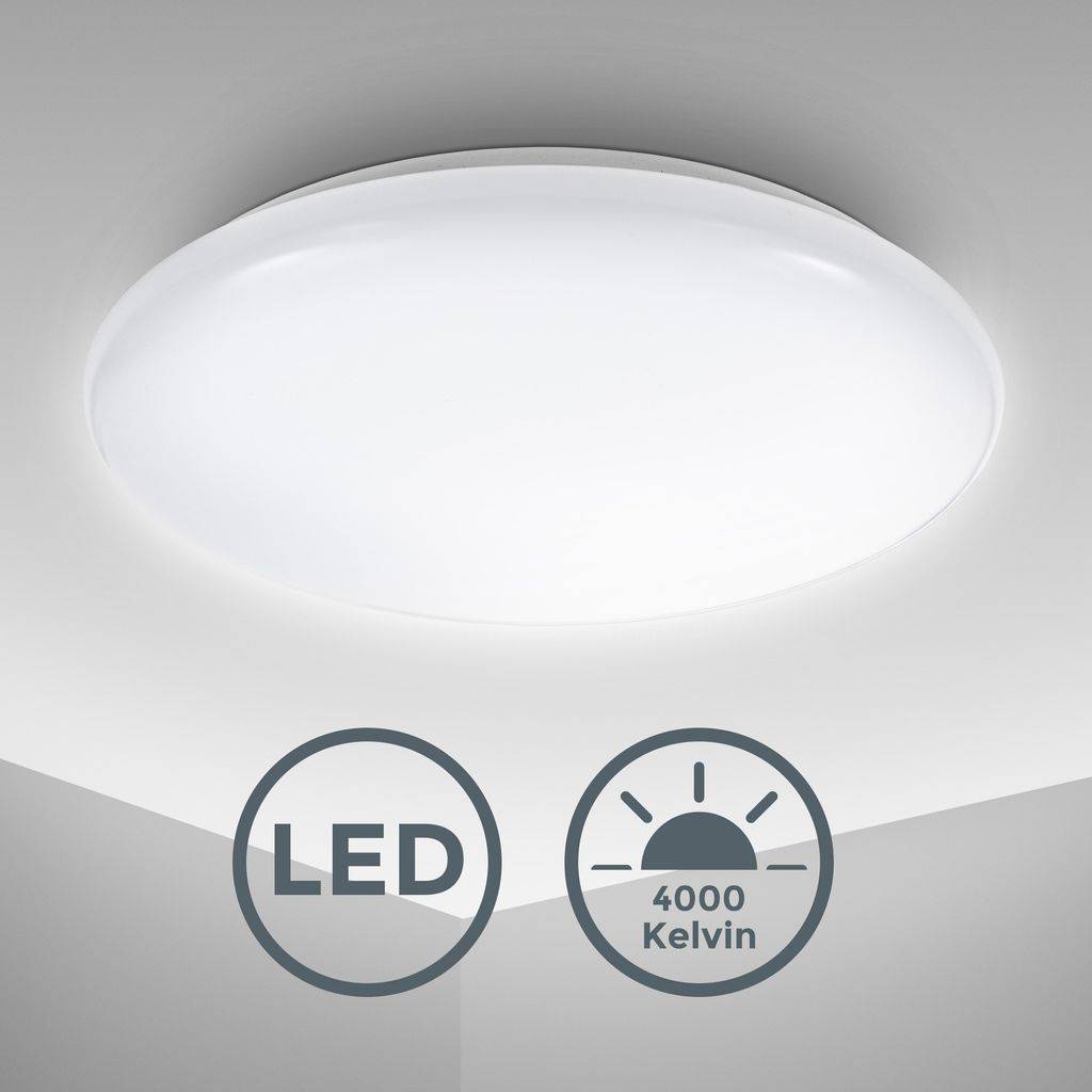 LED Deckenlampe Deckenleuchte 28cm 12W Wohnzimmer Design-Lampe Leuchte 230V WEIß