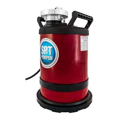 SPT PUMPEN SPR 370 D - Flachsauger-Tauchmotorpumpe (0,37 kW | 400V / 50 Hz | 230 L/min Fördermenge | 11m Förderhöhe)