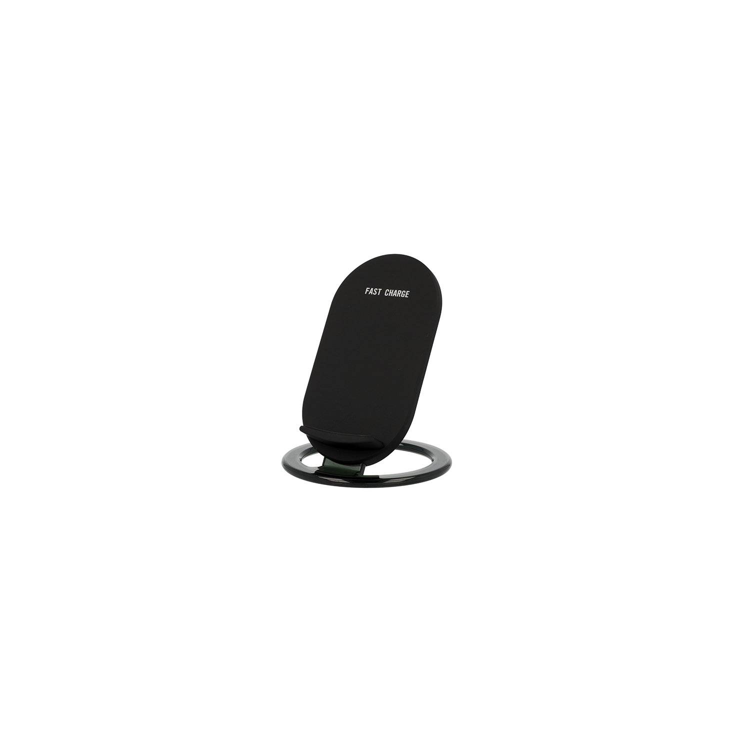 Induktives Ladegerät Schwarz Wireless Charger Wireless mit Stand USB Charger Anschluss