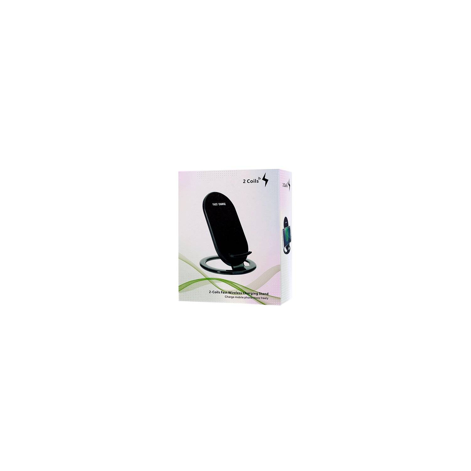 Induktives Ladegerät Schwarz Wireless Charger Wireless mit Stand USB Charger Anschluss