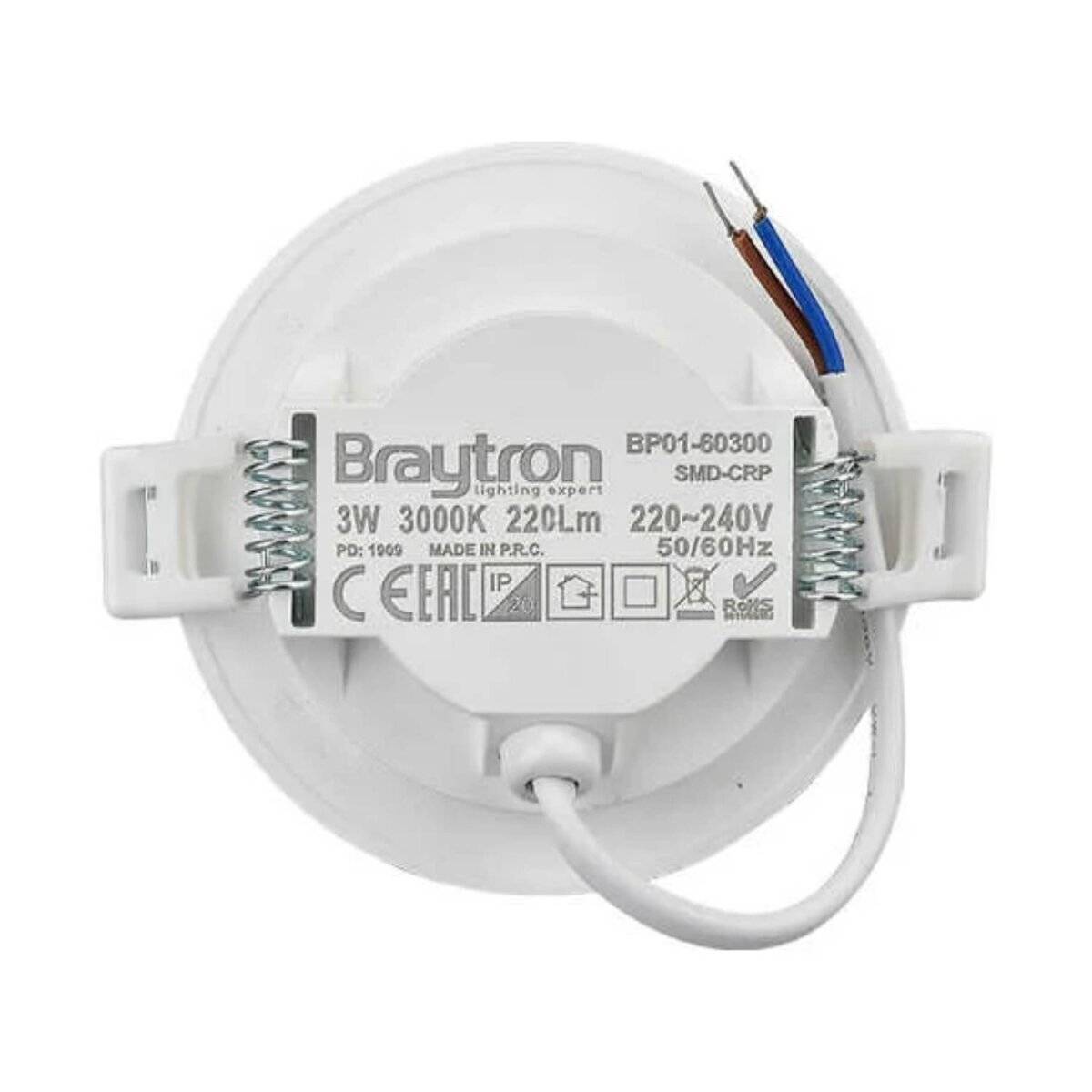 20x 3W LED Panel Einbaustrahler Spot Einbauleuchte Warmweiß 3000K 160 Lumen Deckenleuchte Rund