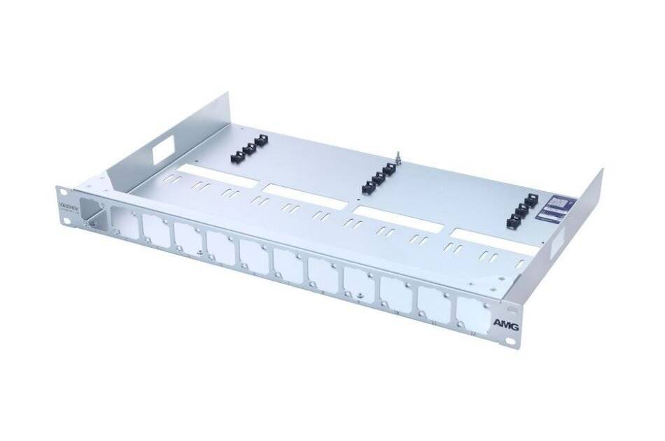 AMG Systems AMG160C-TR, Industrieller Baugruppenträger Regalboden für AMG160-F Geräte, 12 Plätze 1HE, 19" Einbau, ohne