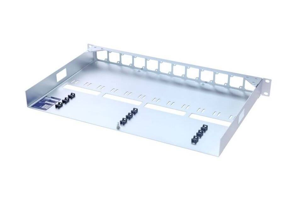 AMG160C-TR, Industrieller Baugruppenträger Regalboden für AMG160-F Geräte, 12 Plätze 1HE, 19" Einbau, ohne PSU