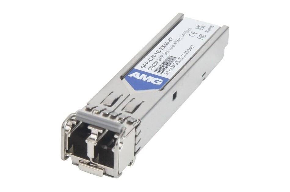 AMG Systems SFP-CW-1G-EX40-47, SFP, 1Gb/s, Doppelfaser, Singlemode, 40km Reichweite Tx/Rx: 1470nm, LC, DDM, DWDM