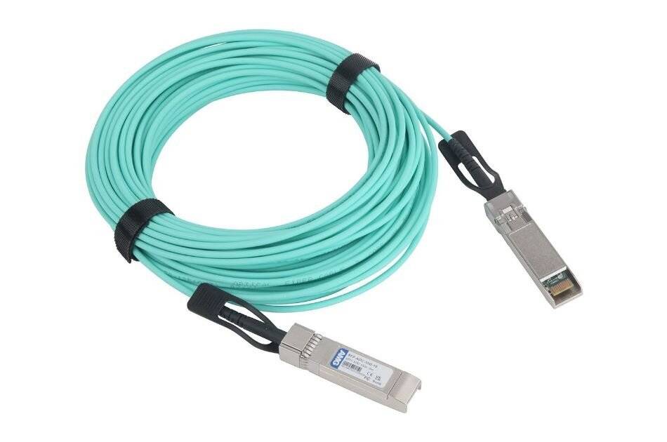 AMG Systems SFP-AOC-10G-15, SFP+ AOC Kabel, 1/10Gbps, 15m Länge, OM4, DDM, -40°C bis +85°C