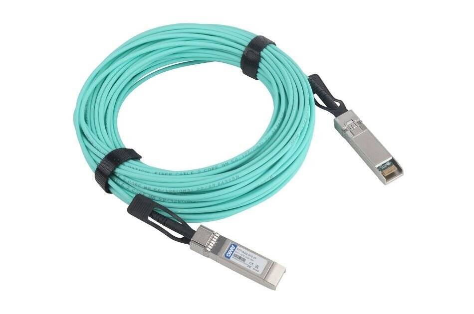 SFP-AOC-10G-25, SFP+ AOC Kabel, 1/10Gbps, 25m Länge, OM4, DDM, -40°C bis +85°C