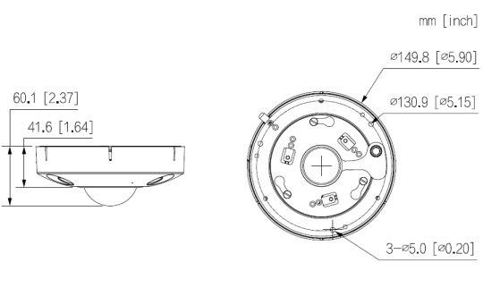Dahua - IPC-EBW81242-AS-S2 - IP - Fisheye, - 12MP/WizMind - 1,85 mm fix Objektiv - H.265/H.264/MJPEG Codec - Eingebaute