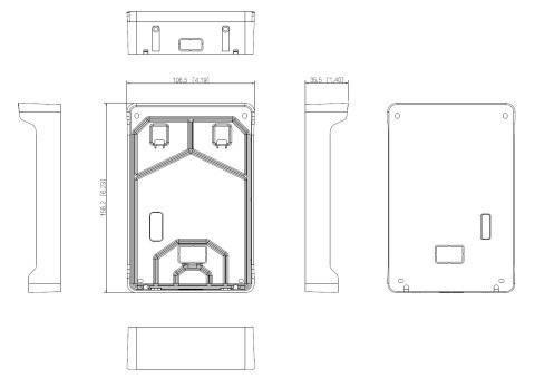 Dahua - VTM09R - Aufputz Regendach VTO2211, - Aufputz Regendach für VTO2211 - Material: Aluminium - Abmessung (HxBxT):