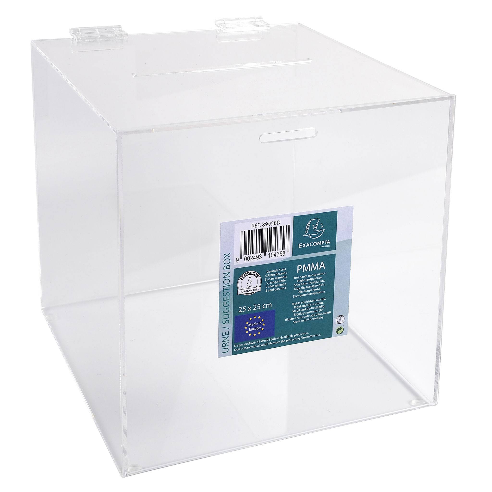 Exacompta Urne 21cm, mit abnehmbarem Deckel - Kristall - 89058D