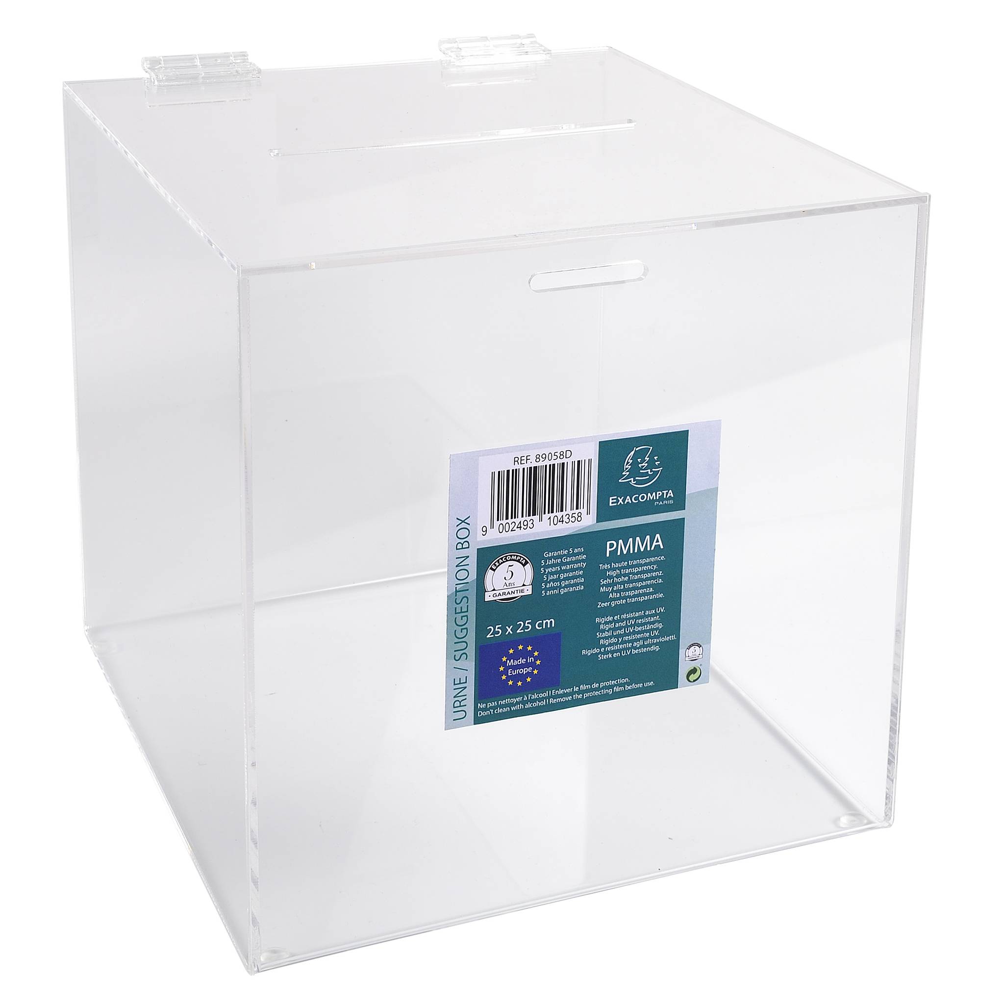 Exacompta Urne 21cm, mit abnehmbarem Deckel - Kristall - 89058D