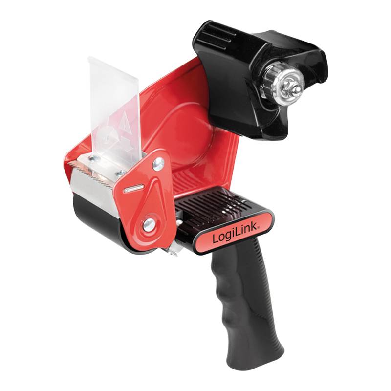 LogiLink Handabroller für Verpackungsklebeband, schwarz/rot