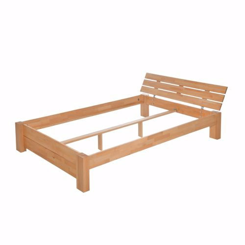 Diego Massiv-Holzbett aus Buchenholz mit Bettkasten und Rollrost 100x200cm