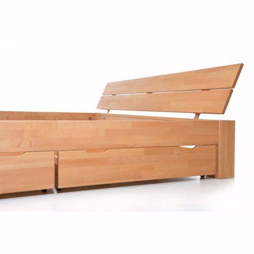 Doppelbett Kalifornien Kiefer massiv Schubladen Balkenbett Handarbeit 200x200