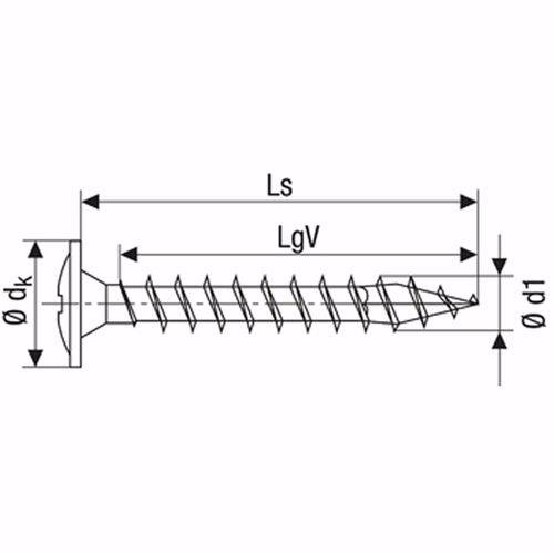 SPAX Universalschraube 4 x 25 mm 3000 Stück Z2 4CUT WIROX 0281010400252