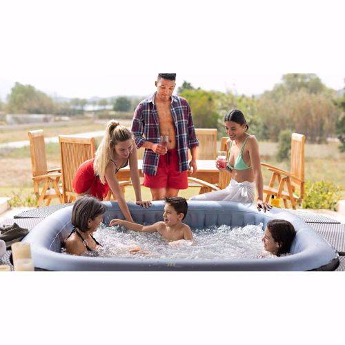 Whirlpool 4 Personen Outdoor Pool 158x158 cm selbstaufblasend Bediencontroller Relaxbad