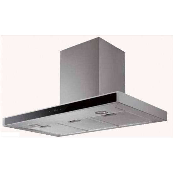 PKM Kaminabzugshaube 8090G Z - 90cm, Touch-Control, Edelstahl, Glasfront schwarz