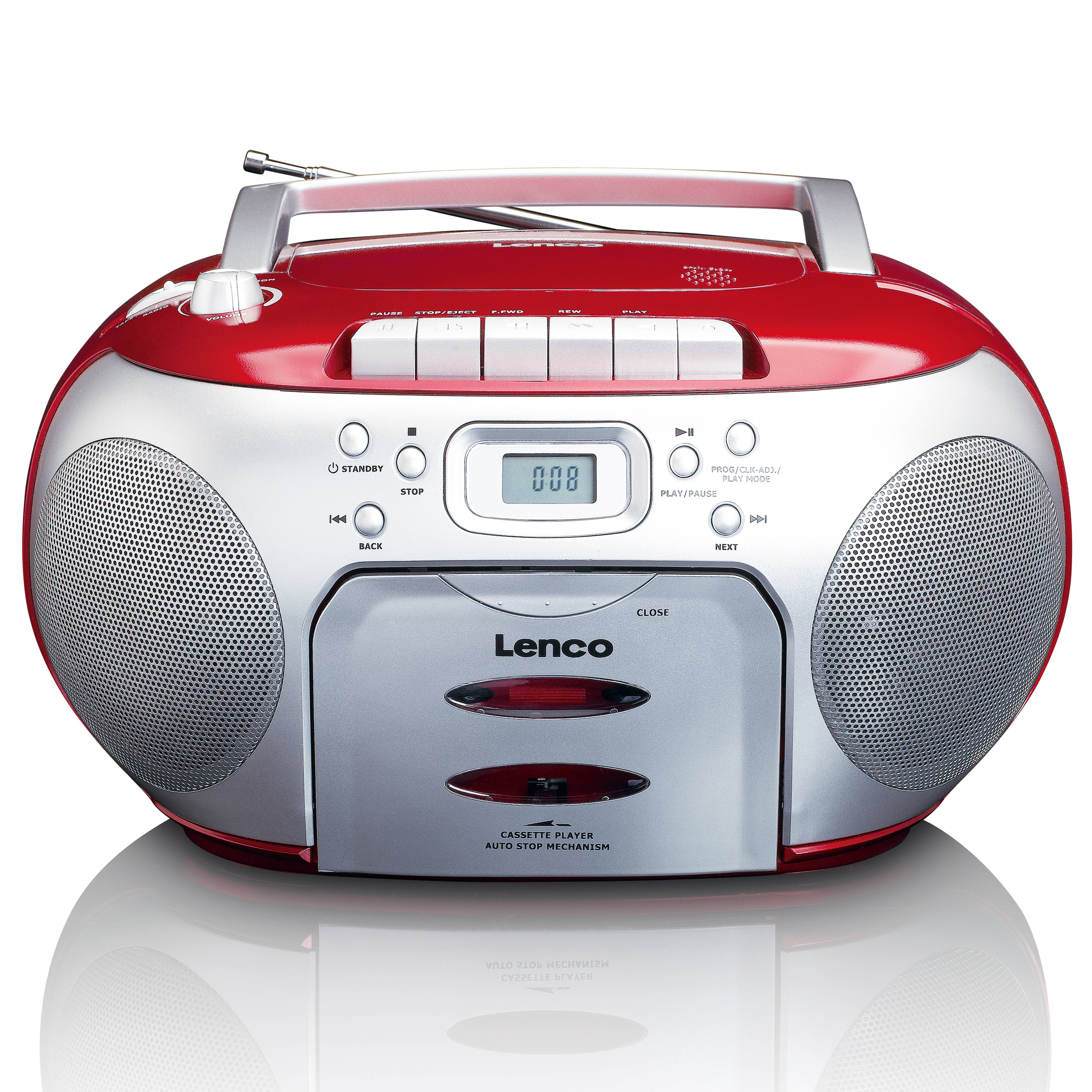 Genießen Sie Musik überall mit dem Lenco SCD-420RDDas Lenco SCD-420RD bietet Ihnen die Flexibilität, Ihre Lieblingsmusik von CDs, Kassetten oder FM