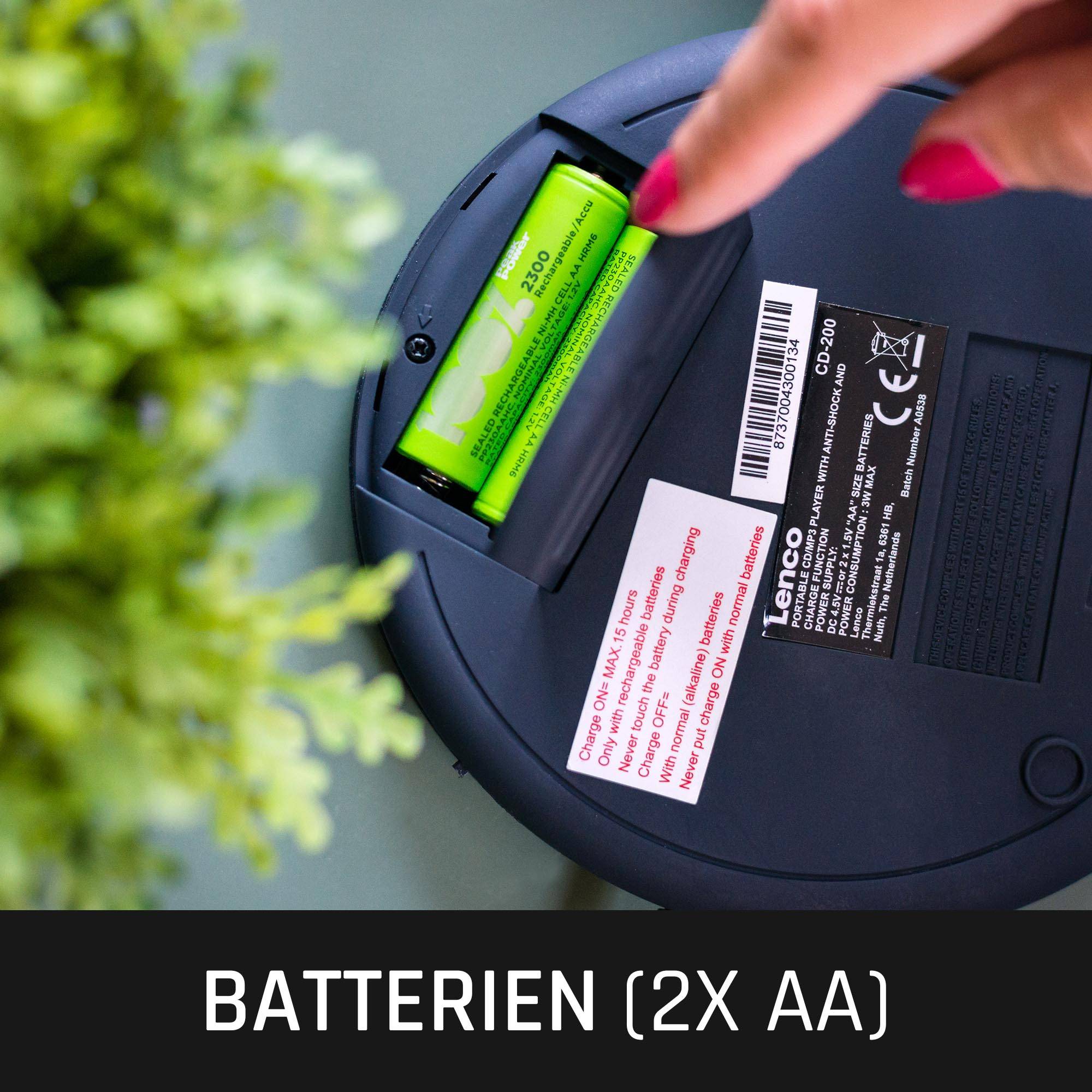 Dein Soundtrack für unterwegs: Lenco CD-200Mit dem Lenco CD-200 tragbaren CD/MP3-Spieler genießt du hochwertigen Klang, egal wohin die Reise geht.