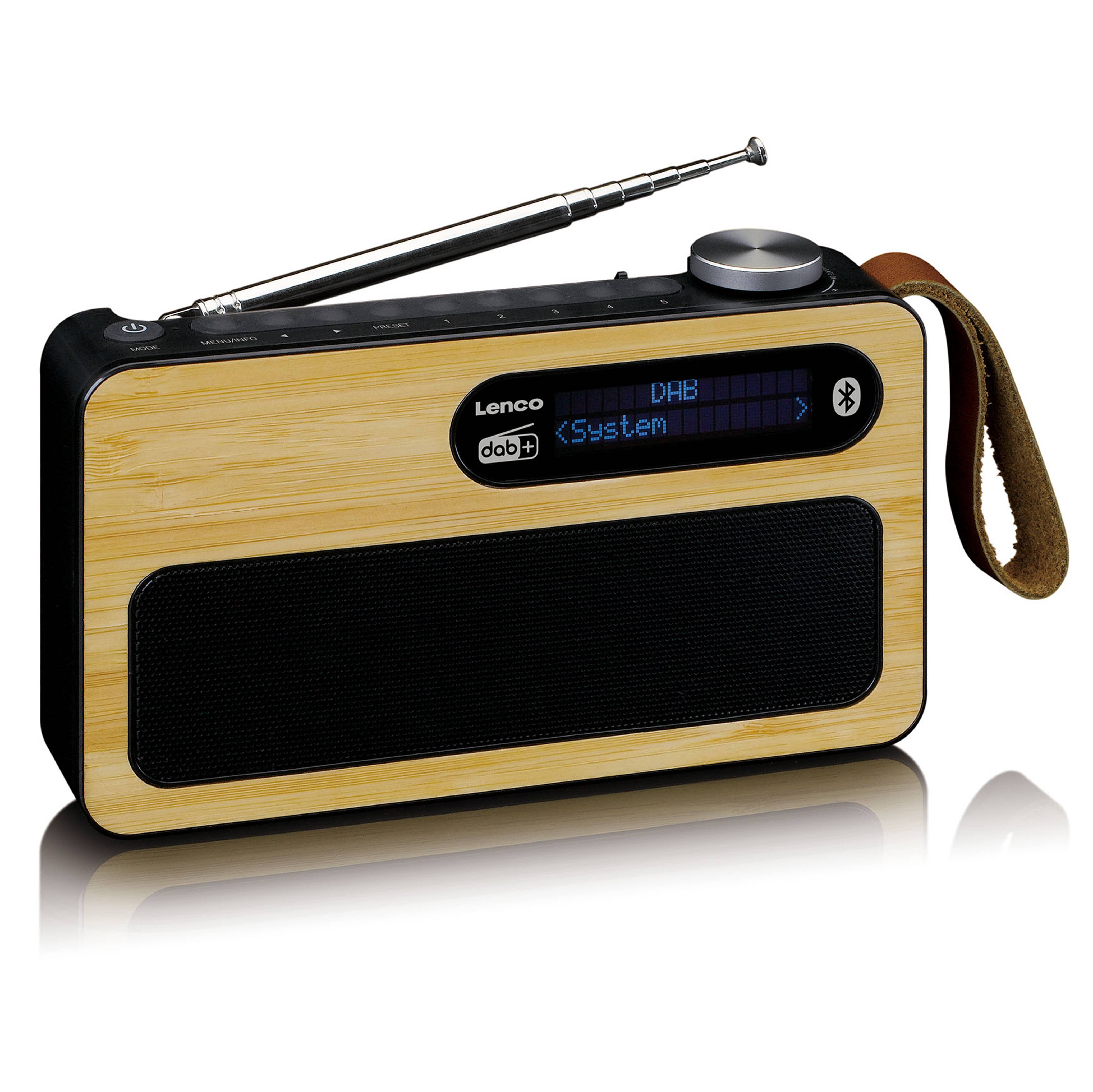 Lenco PDR-040BAMBOOBK: Ihr perfekter musikalischer Begleiter Das Lenco PDR-040BAMBOOBK ist mehr als nur ein Radio. Mit diesem tragbaren DAB+-Radio