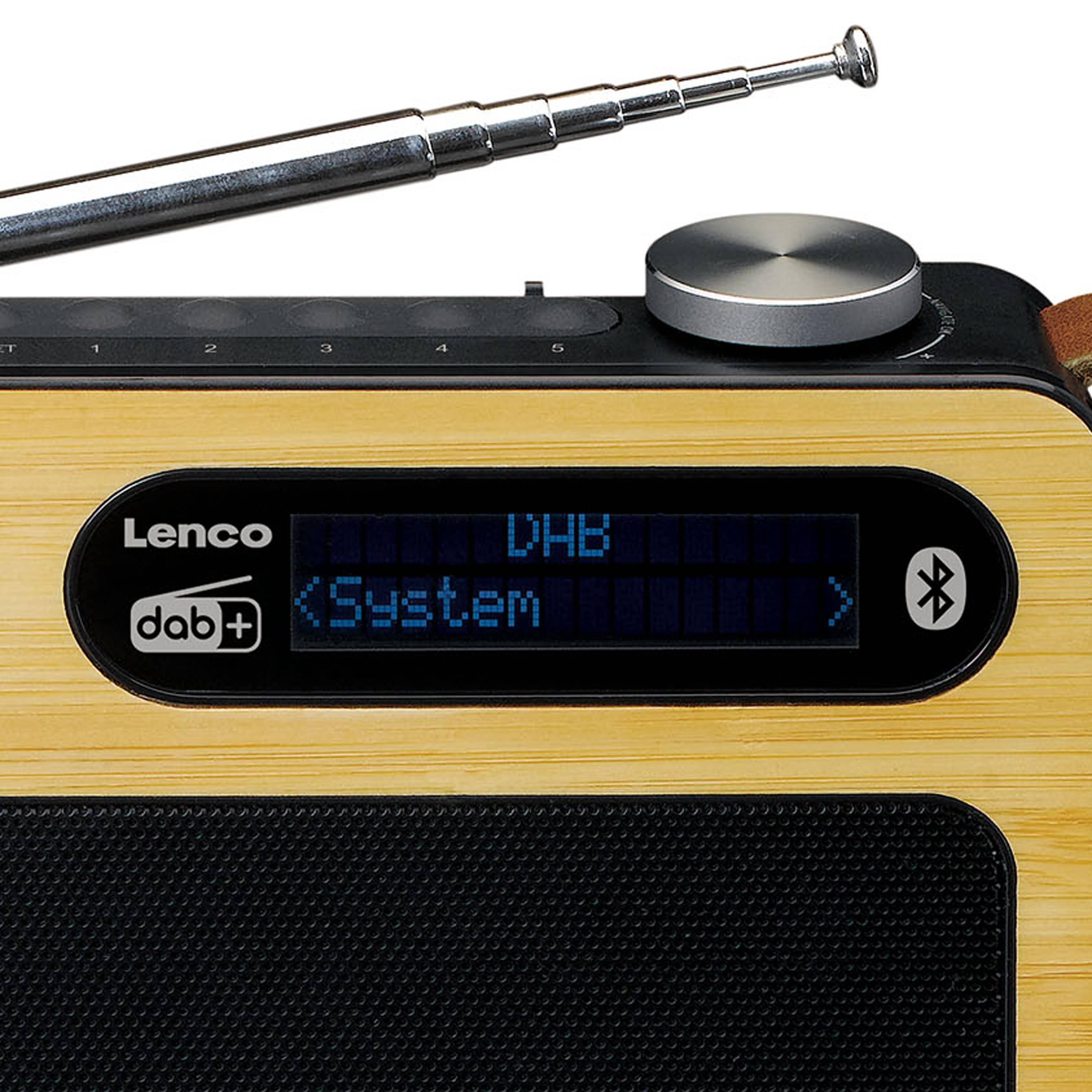 Lenco PDR-040BAMBOOBK: Ihr perfekter musikalischer Begleiter Das Lenco PDR-040BAMBOOBK ist mehr als nur ein Radio. Mit diesem tragbaren DAB+-Radio