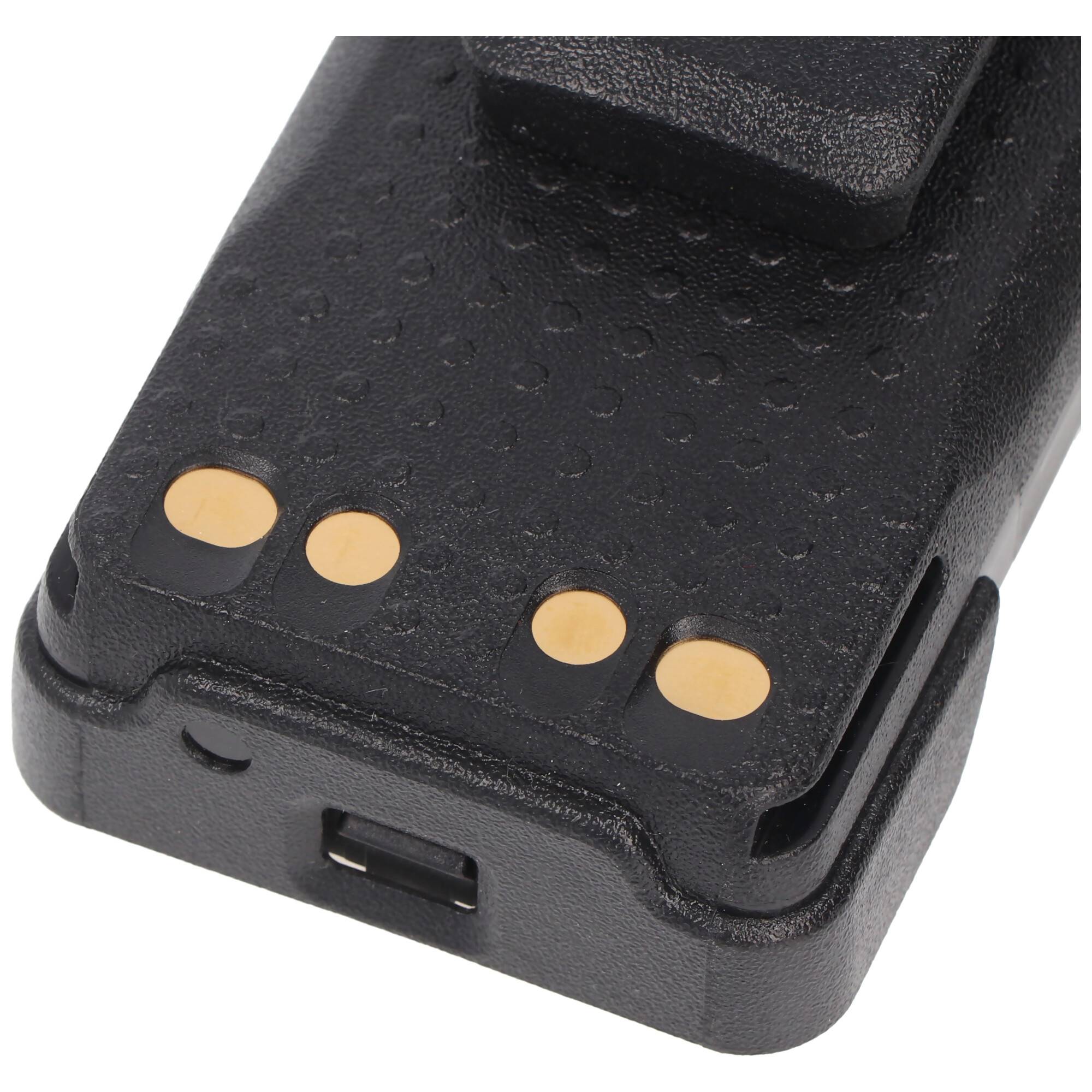 Akku passend für Motorola DP4400, DP4800, PMNN4101A, Li-ion, 7,4V, 1650mAh, 12,2Wh, schwarz, mit IMPRES function