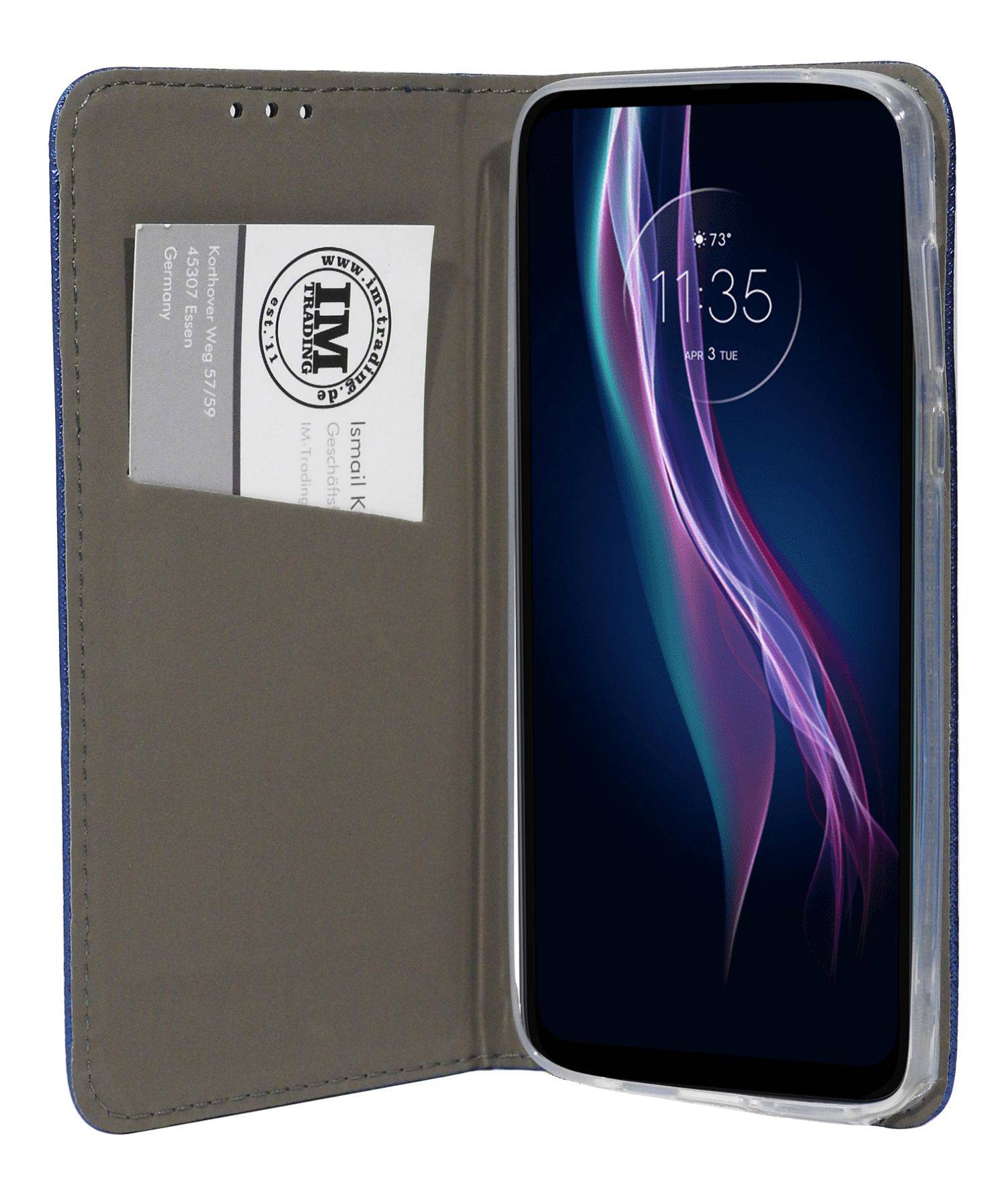Intelligente magnetische Smar Magnet Hülle kompatibel mit Motorola Moto G13 / G23 Blau