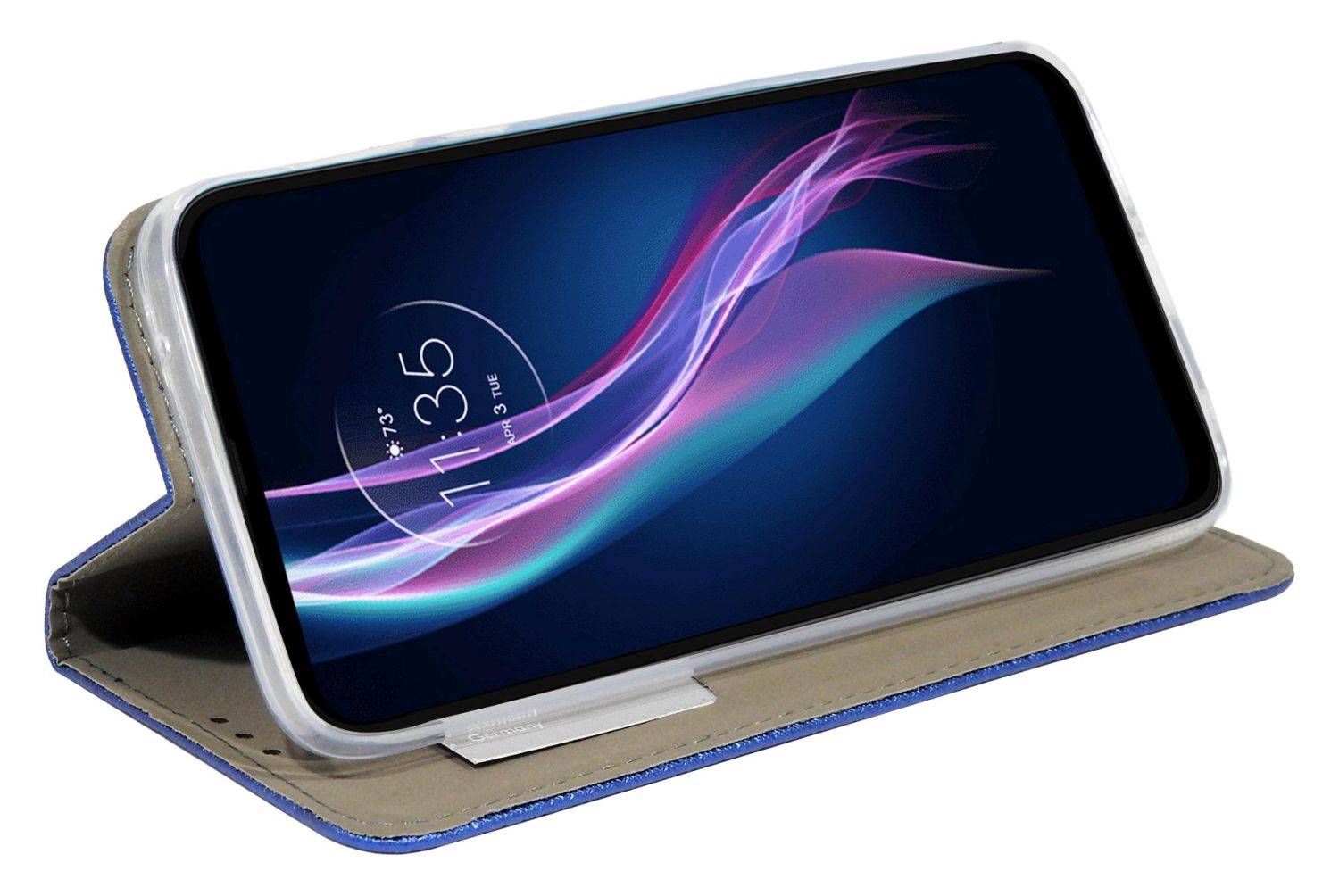 Intelligente magnetische Smar Magnet Hülle kompatibel mit Motorola Moto G13 / G23 Blau