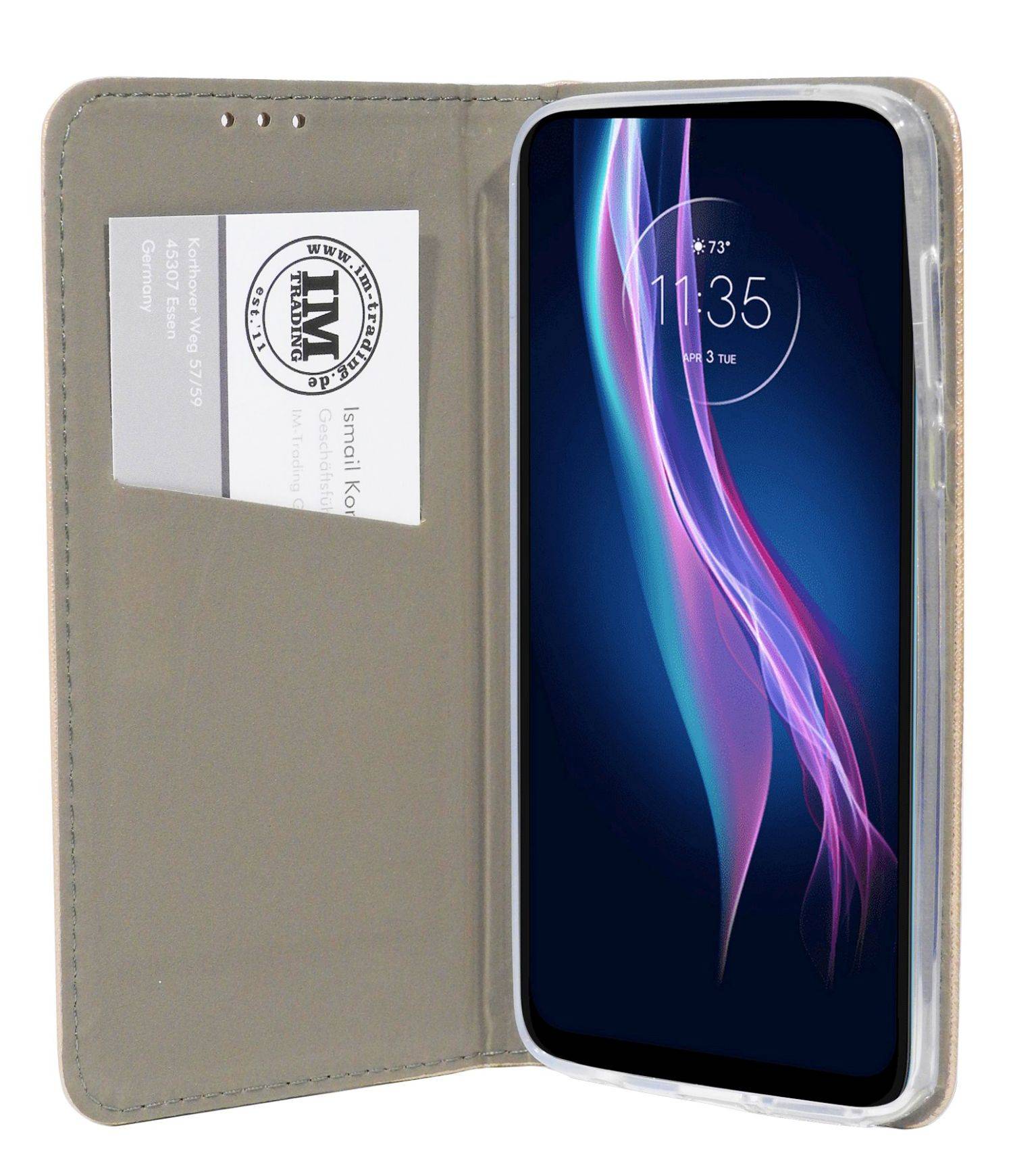 Intelligente magnetische Smar Magnet Hülle kompatibel mit Motorola Moto G13 / G23 Gold