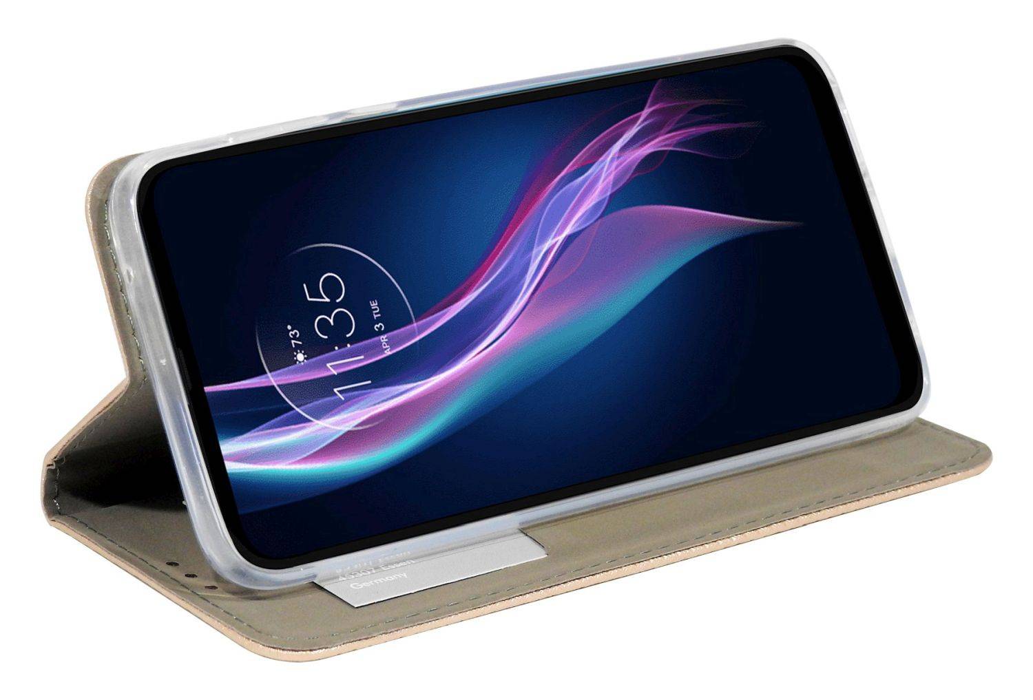 Intelligente magnetische Smar Magnet Hülle kompatibel mit Motorola Moto G13 / G23 Gold