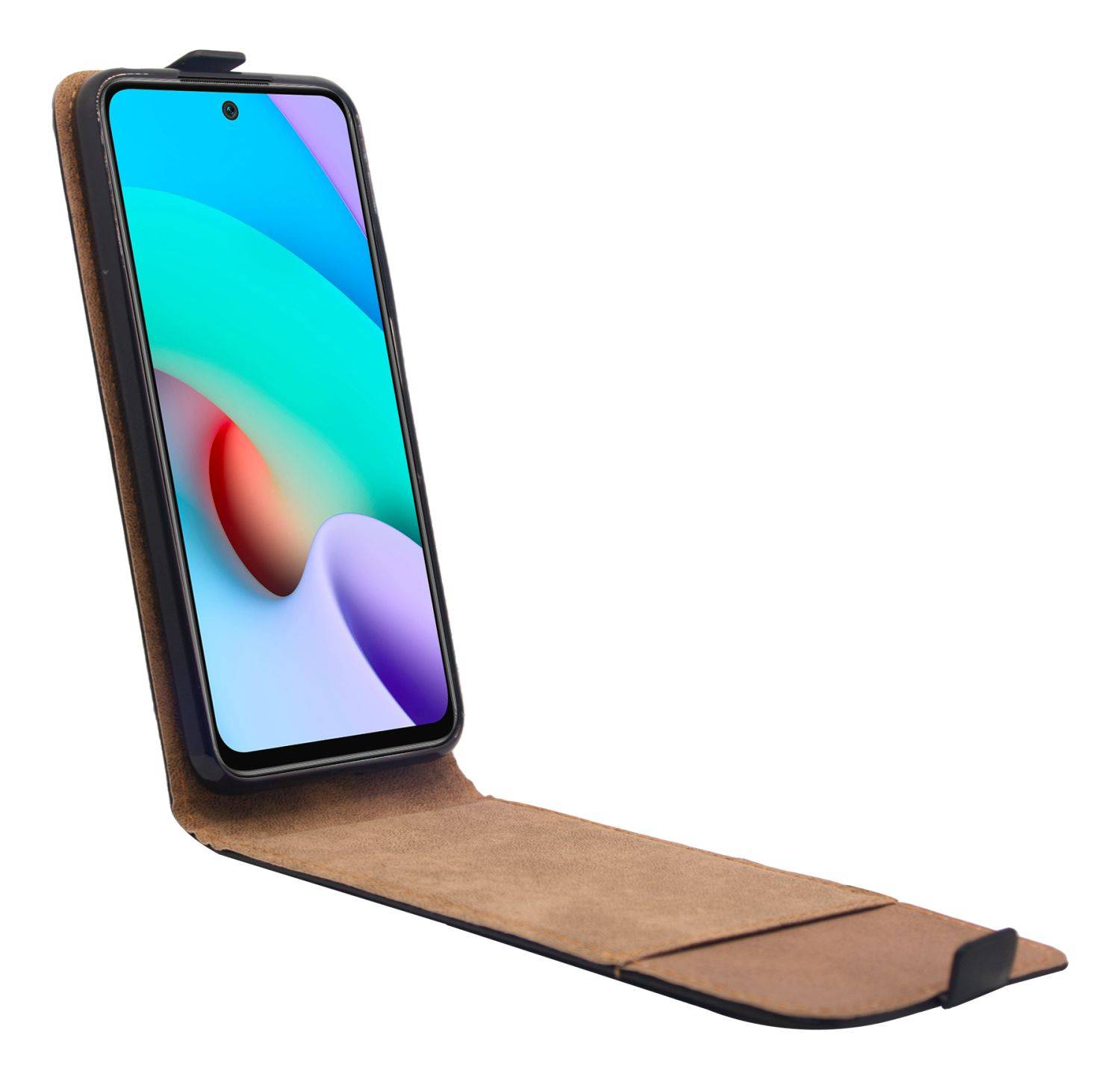 Flip Case kompatibel mit XIAOMI REDMI 11A Handy Tasche vertikal aufklappbar Schutzhülle Klapp Hülle Schwarz