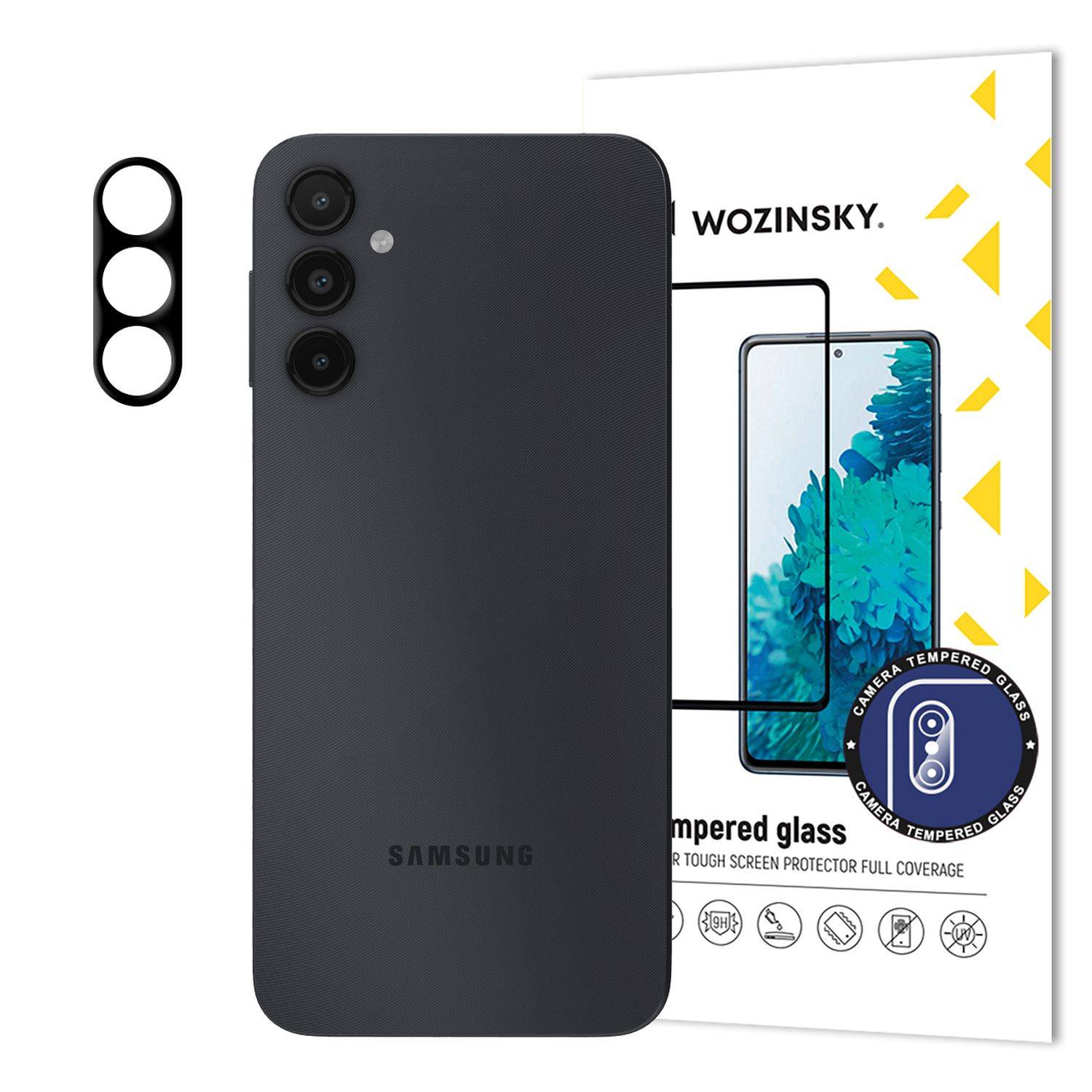 Full Camera Glass gehärtetes Glas kompatibel mit Samsung Galaxy A14 für 9H Kamera
