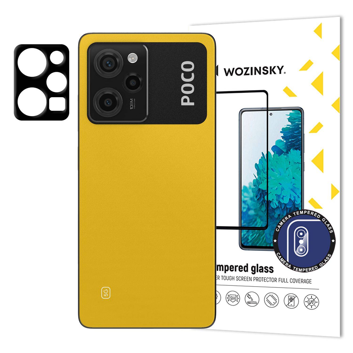 Full Camera Glass gehärtetes Glas kompatibel mit Xiaomi Redmi Note 12 Pro für 9H Kamera