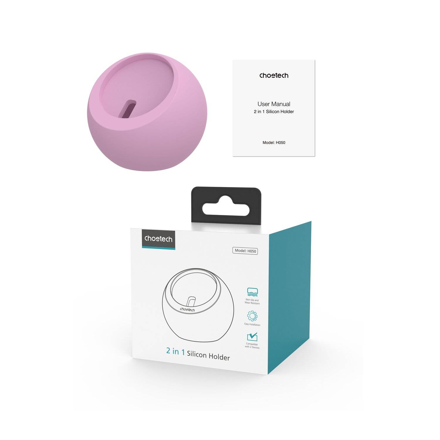 MagSafe Induktiver Ladeständer für iPhone und Apple Watch Ladeständer Choetech Handyhalter Ständer Rosa