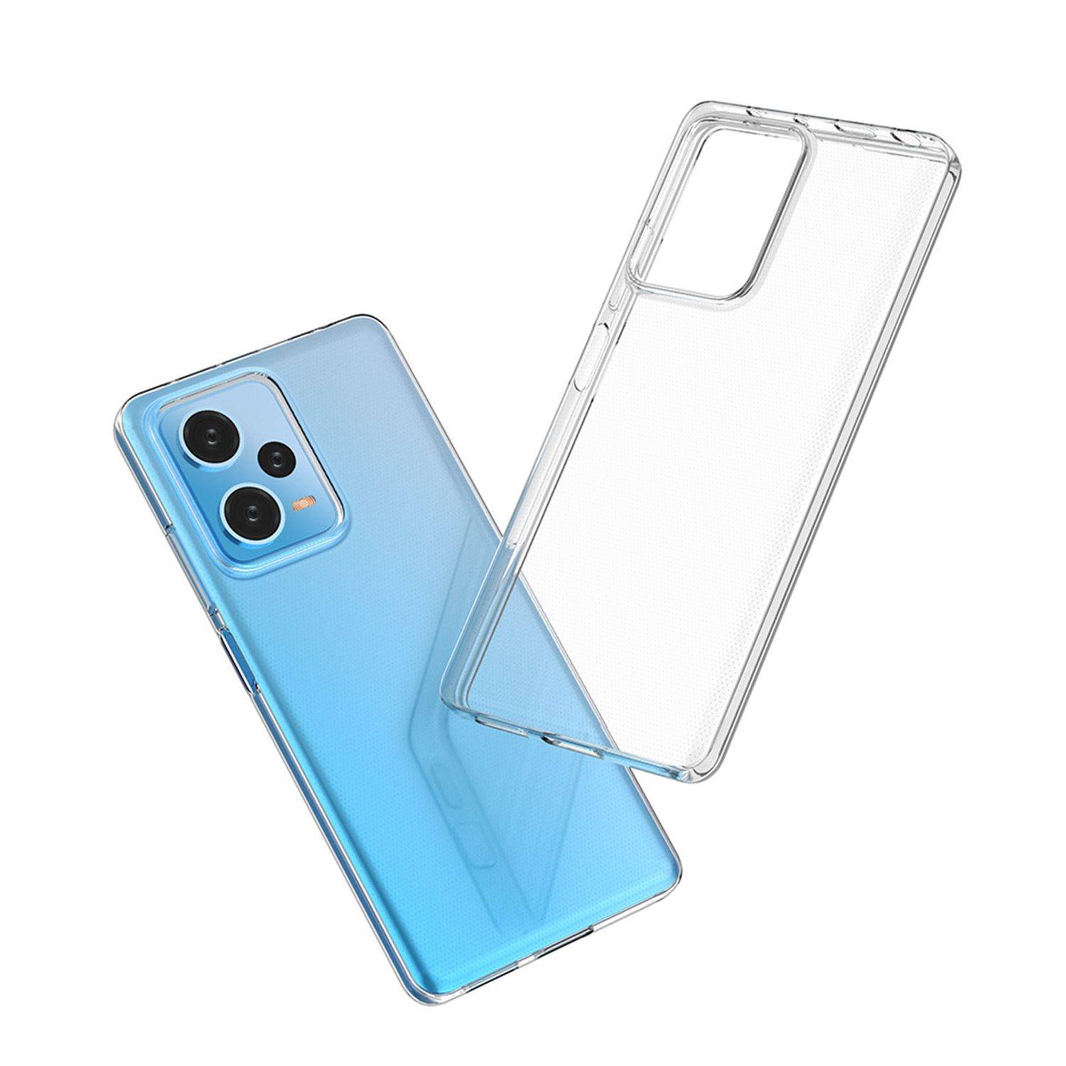 Ultra Clear 0.5mm Hülle kompatibel mit Xiaomi Redmi Note 12 Pro Plus Thin Cover Transparent