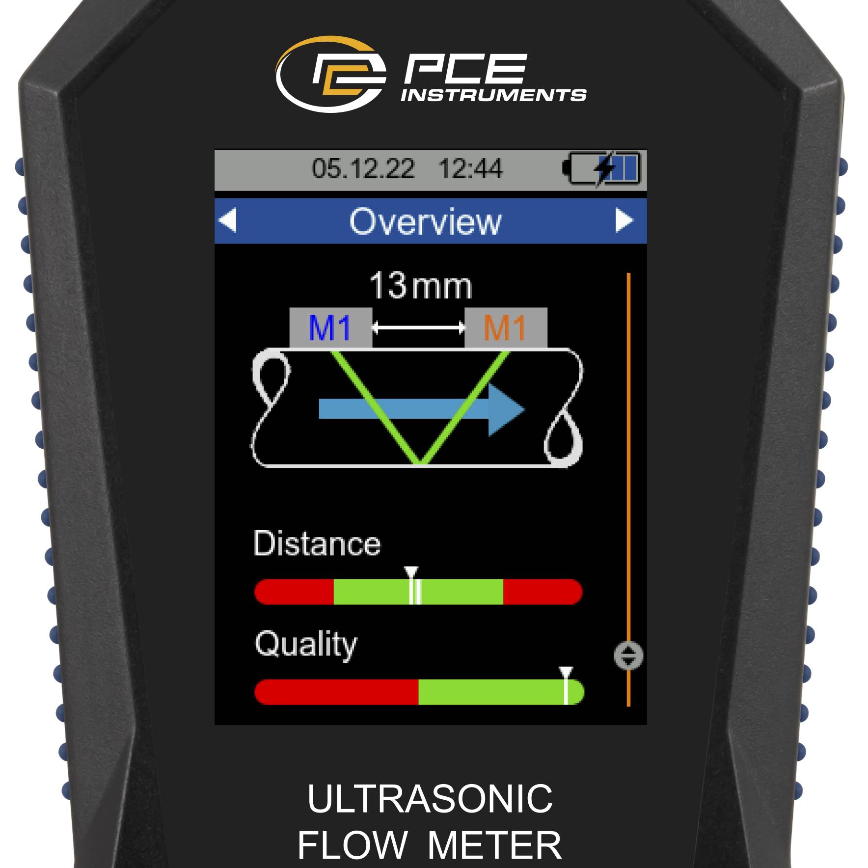 PCE Instruments Ultraschall-Durchflussmessgerät PCE-TDS 200 SML mit Sensoren für Rohrgrösse 20-108/50-700/315-6000 mm