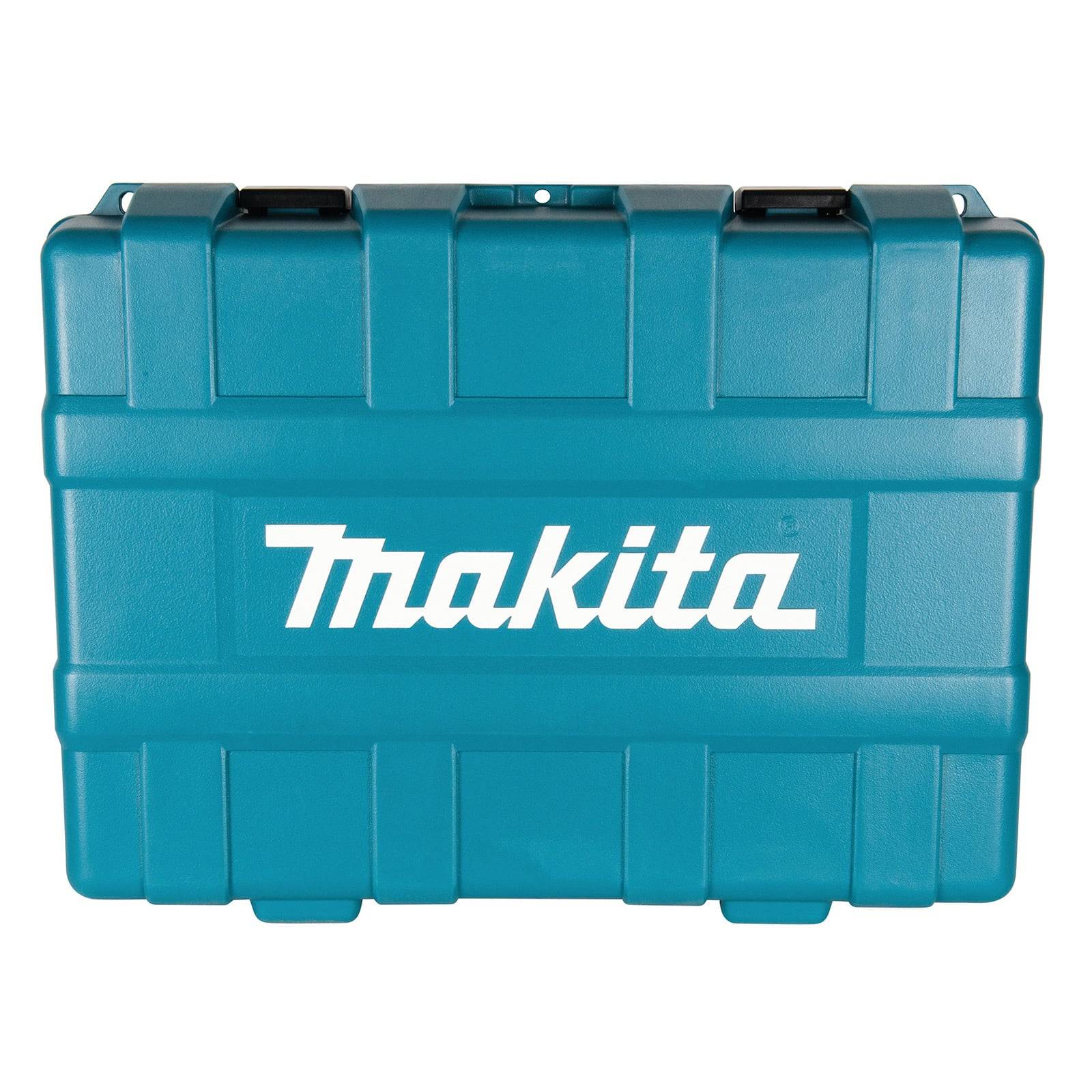 Blauer Makita Werkzeugkoffer mit weißem Logo auf der Vorderseite.