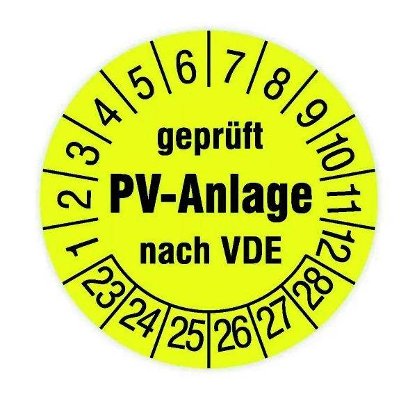 Cimco Werkzeuge Prüfplakette PV-Anlage 182701