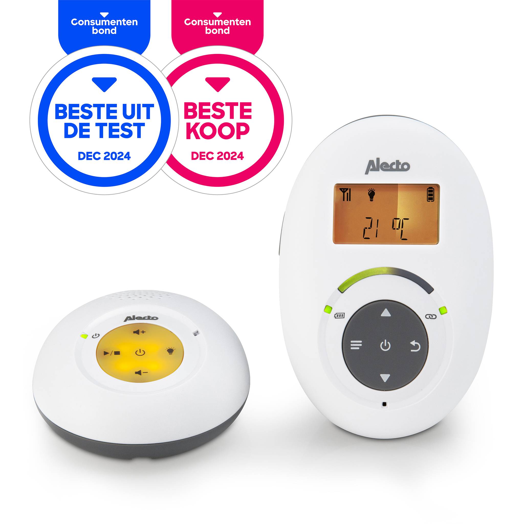 Ihr Kind sicher und klangvoll im Schlaf überwachenMit dem Alecto Baby DBX-125 DECT-Babyphone bleiben Sie immer mit Ihrem Kind in Verbindung. Die