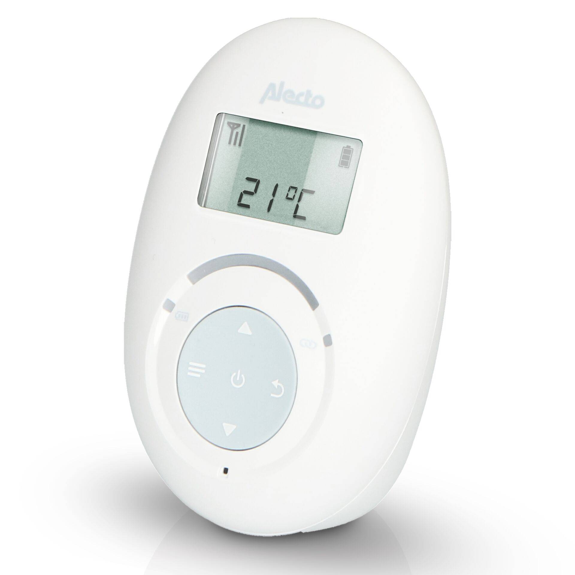 Alecto DECT Babyphone mit Full ECO-Modus und Display, weiß/bla