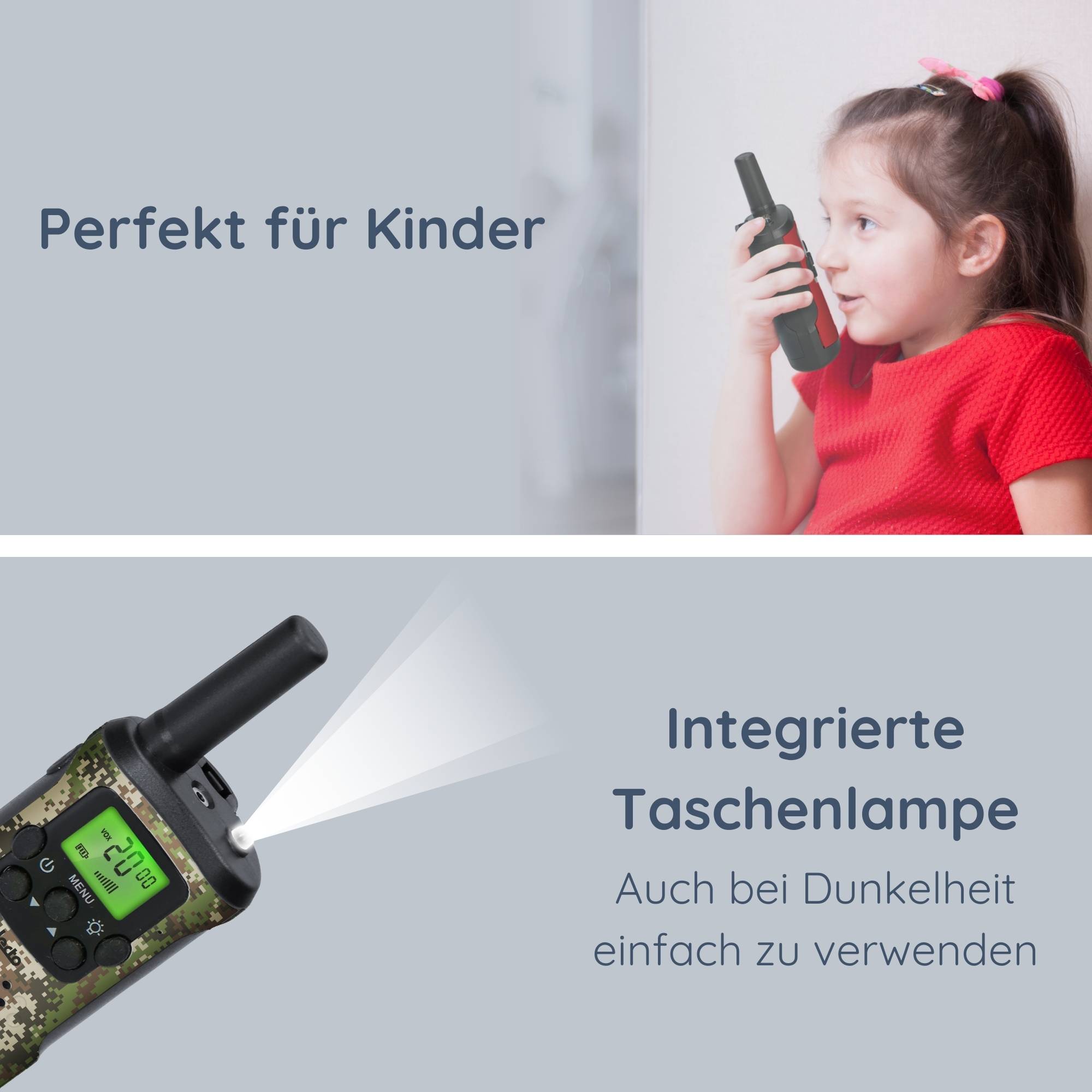Alecto FR115CAMO - Zwei Walkie-Talkies für echte Abenteurer Entdecken Sie das ultimative Kommunikationsmittel für Ihr nächstes Abenteuer! Das Alec