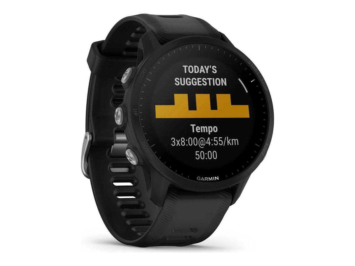 Garmin Forerunner 955 - Sportuhr mit Riemen - Silikon - Handgelenkgröße: 130-220 mm - Anzeige 3.3 cm (1.3"")