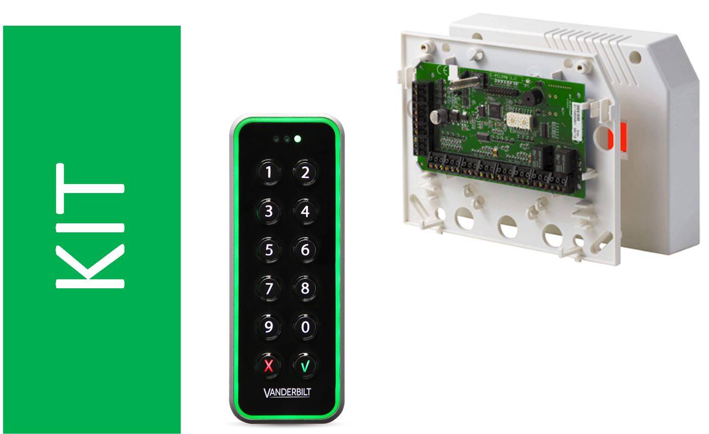 Vanderbilt K1 Tastaturzugriffskontroller mit grünem 