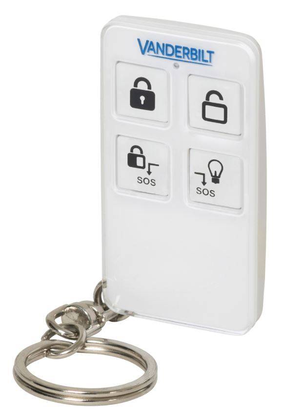 Vanderbilt Vanderbilt WRMT, Kompakte Fernbedienung, 4 programmierbare Tasten, einfache Bedienung, kompatibel mit Vander