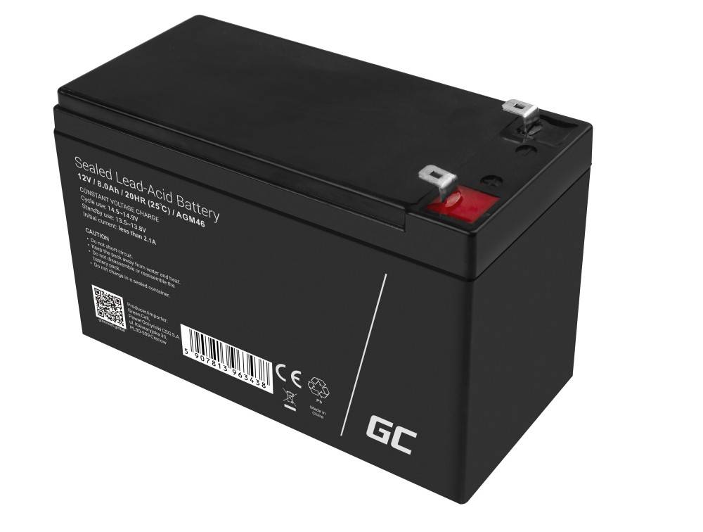 Green Cell USV-Akku - 1 x Batterie - Bleisäure - 8 Ah - Schwarz