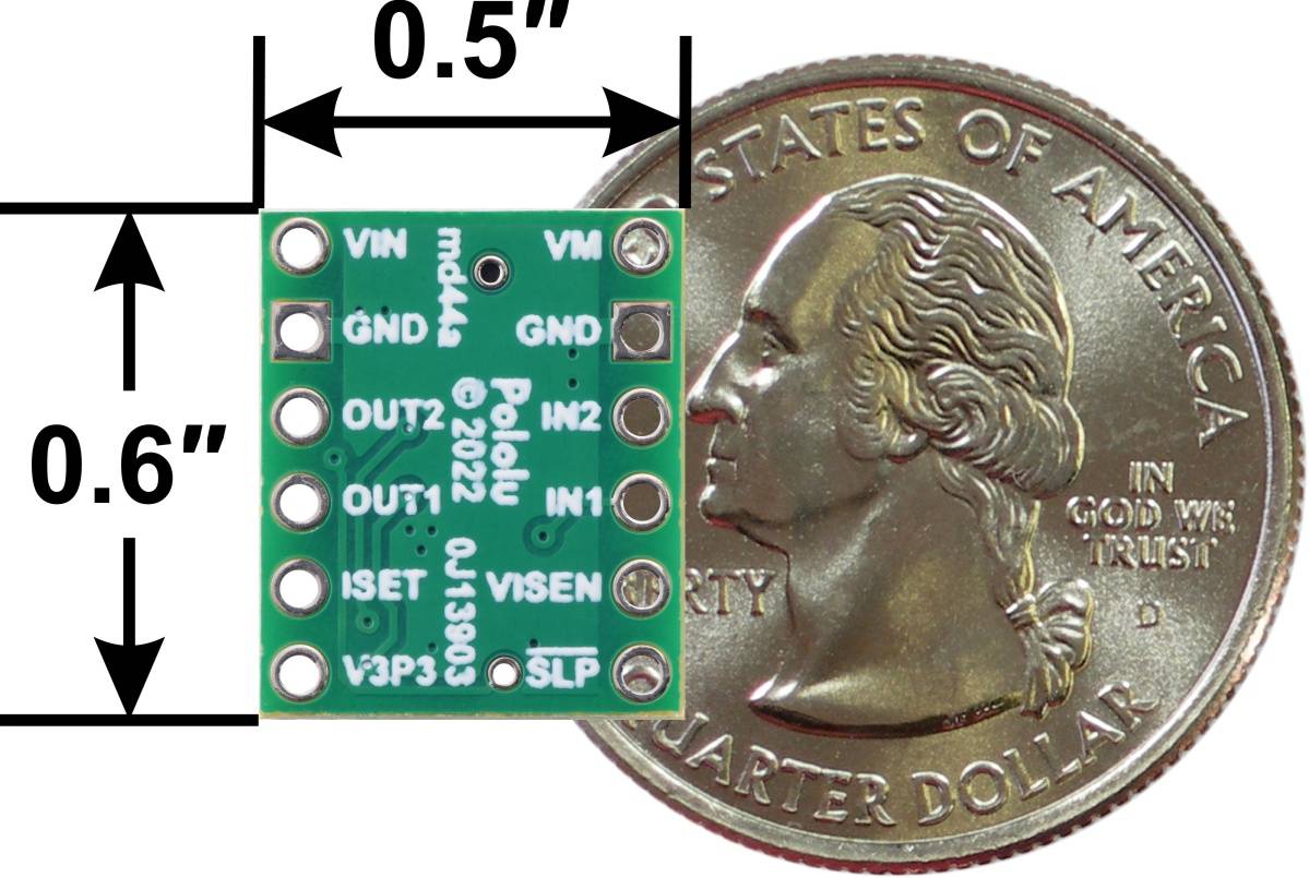 Pololu MP6550 Single Brushed DC Motor Driver Carrier 4733