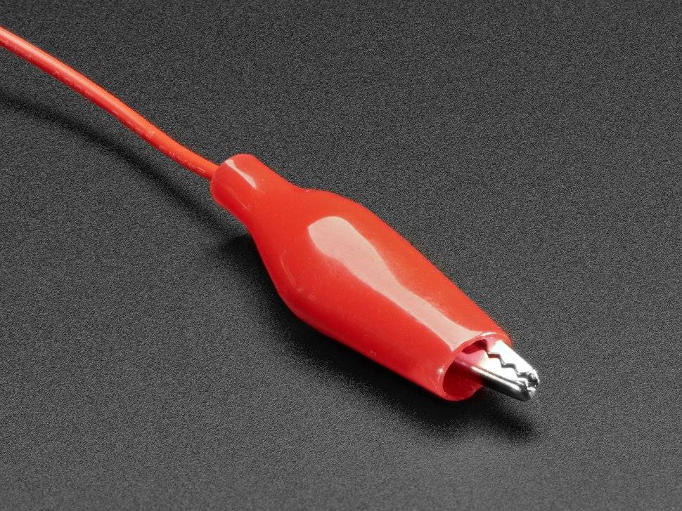 Adafruit Small Alligator Clip to Male Jumper Wire Bundle 6 Pieces 3448