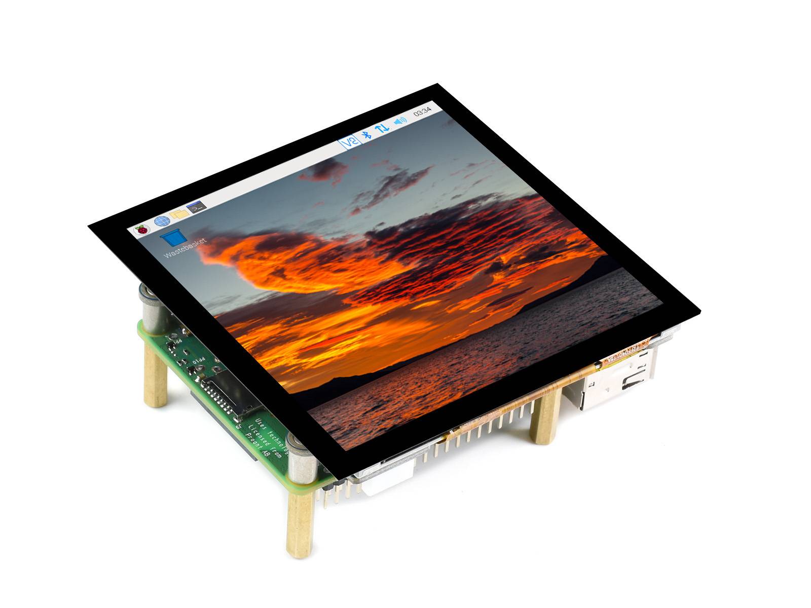 WaveShare 4inch HDMI Capacitive Touch IPS LCD Display (C) 720×720 Fully Laminated Screen