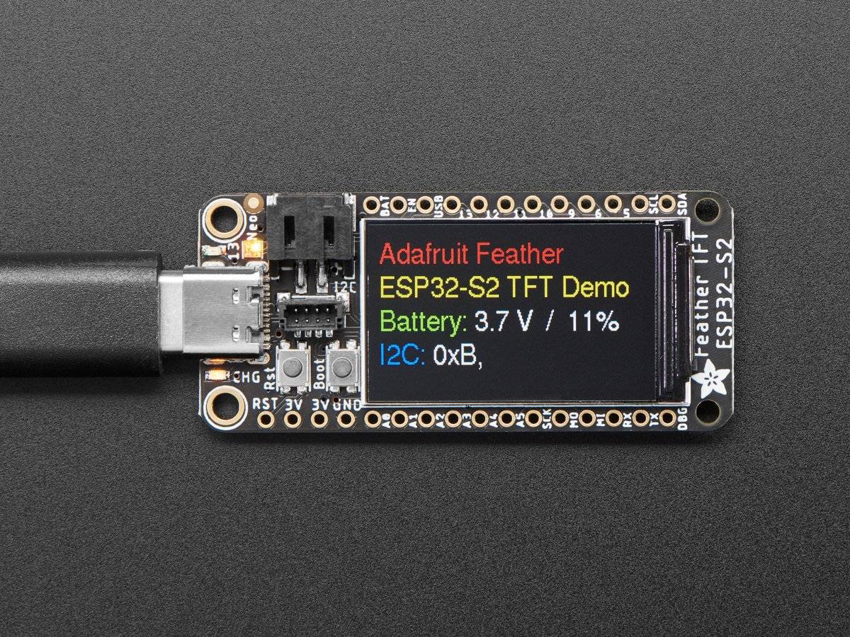 Adafruit ESP32-S2 TFT Feather Board with 4MB Flash 2MB PSRAM STEMMA QT 5300