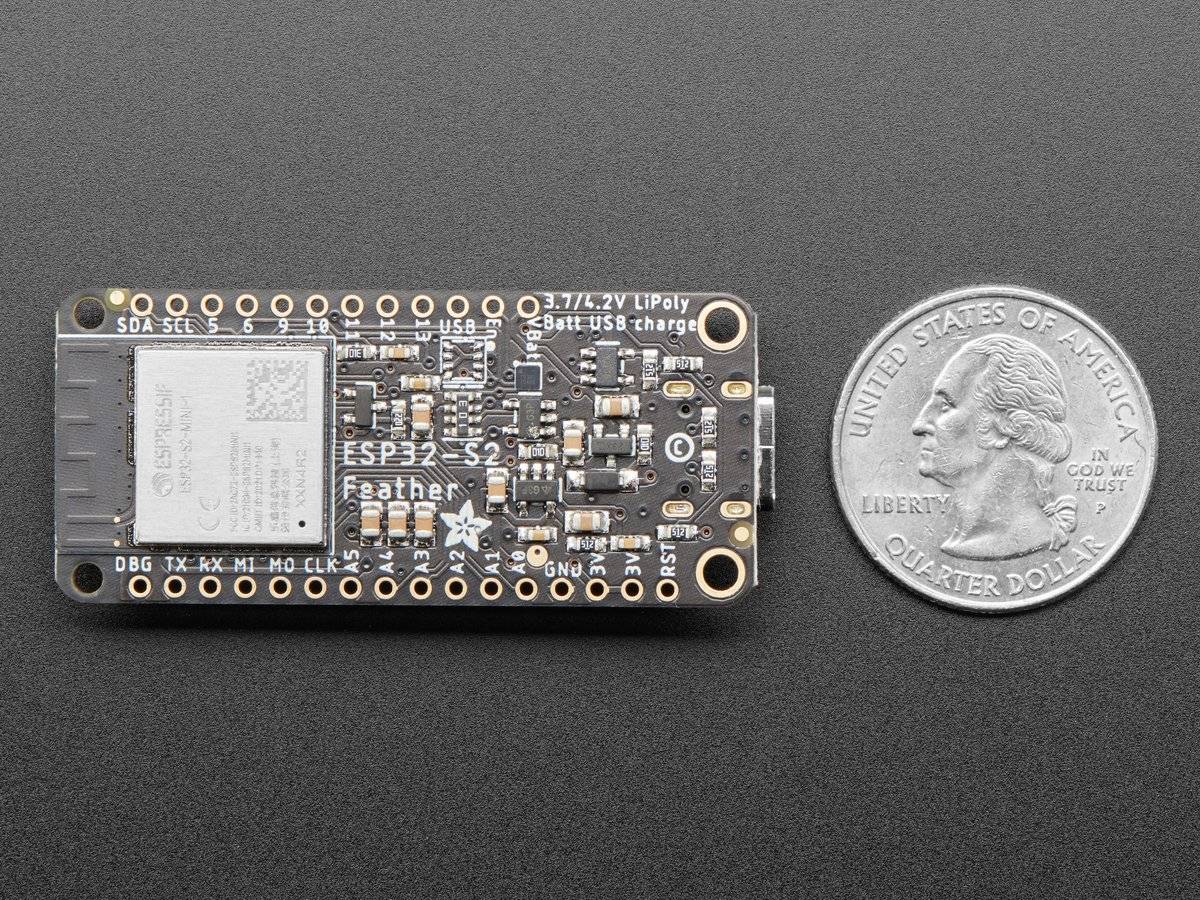 Adafruit ESP32-S2 TFT Feather Board with 4MB Flash 2MB PSRAM STEMMA QT 5300