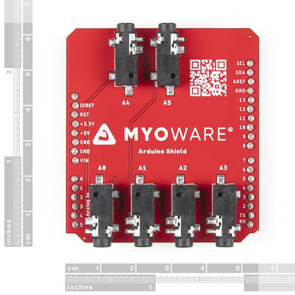 SparkFun MyoWare 2.0 Arduino Shield 6x Connecter for Muscle Sensor DEV-18426